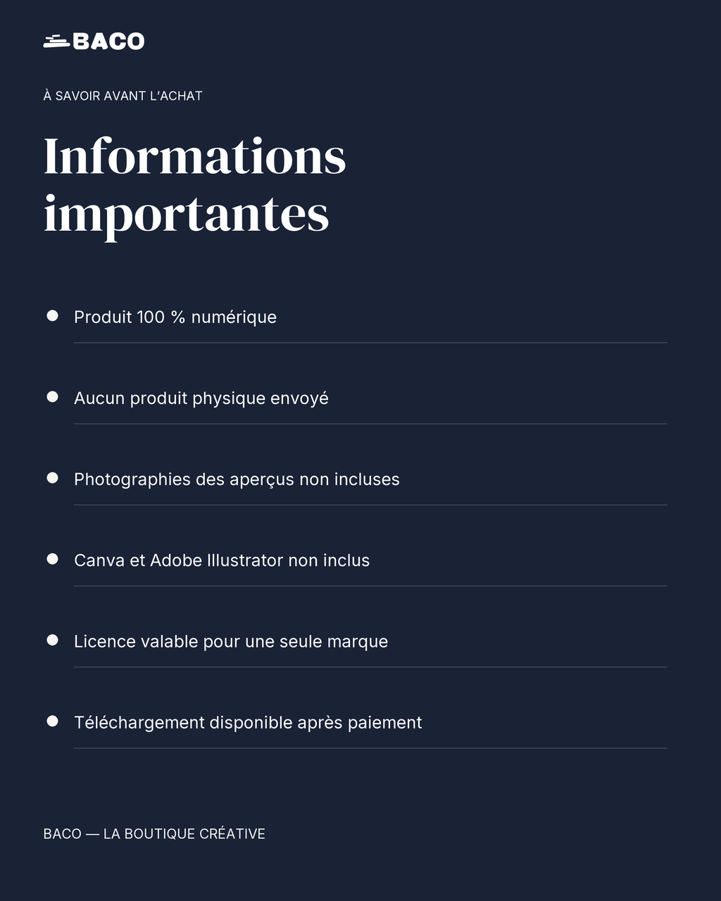 Informations importantes sur le produit numérique et sa licence d’utilisation