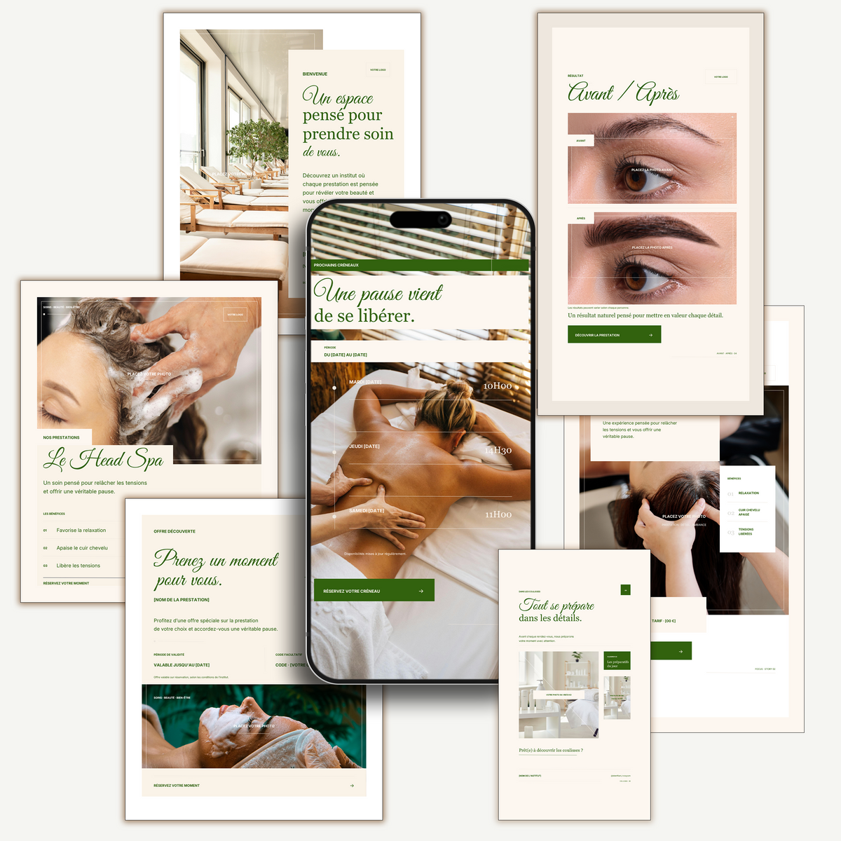 Pack Instagram Institut & Bien-être — 25 Templates Canva & Illustrator