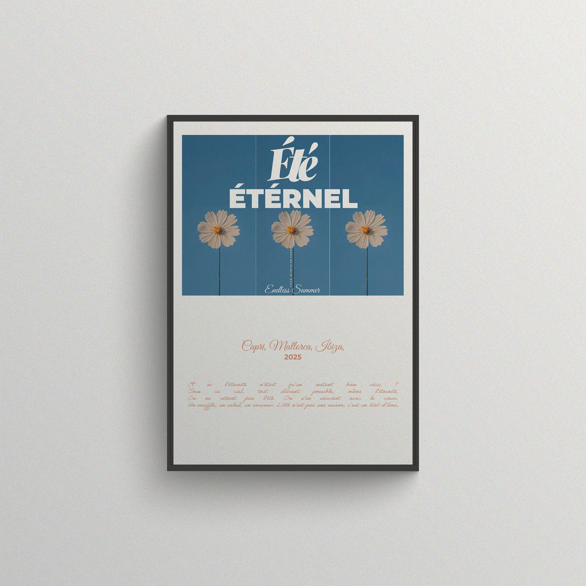 ÉTÉ ÉTÉRNEL - Affiche poster premium en papier mat