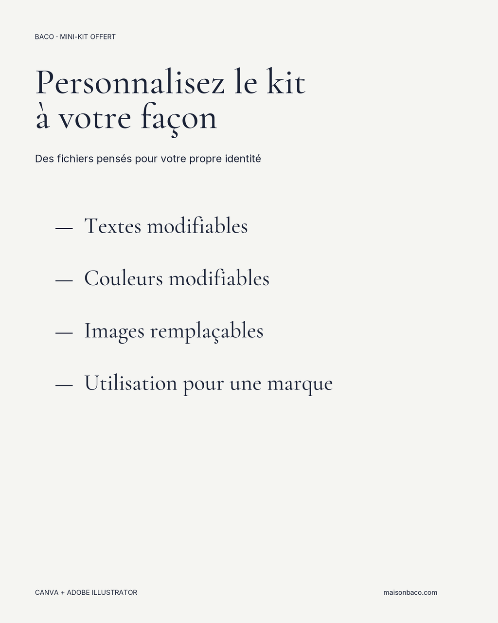 Mini-kit gratuit BACO pour professionnels du bien-être
